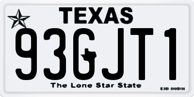 TX license plate 93GJT1