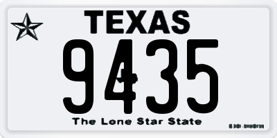 TX license plate 9435