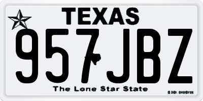 TX license plate 957JBZ