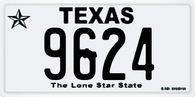 TX license plate 9624