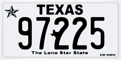 TX license plate 97225