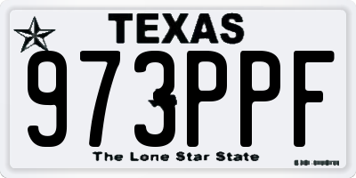 TX license plate 973PPF