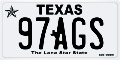 TX license plate 97AGS