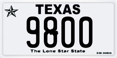 TX license plate 9800