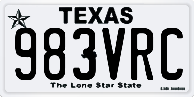 TX license plate 983VRC