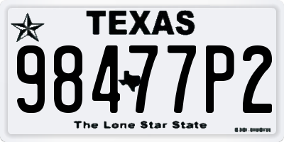 TX license plate 98477P2