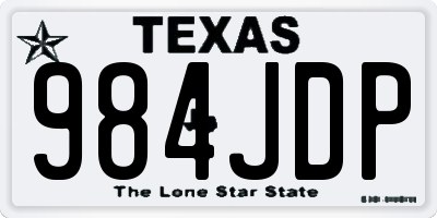 TX license plate 984JDP