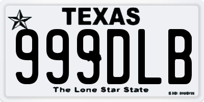 TX license plate 999DLB