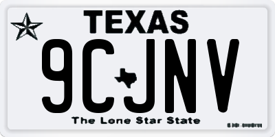 TX license plate 9CJNV