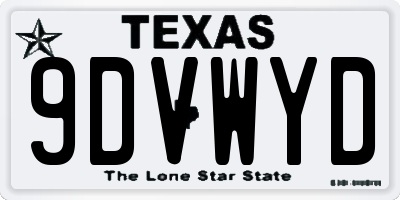 TX license plate 9DVWYD