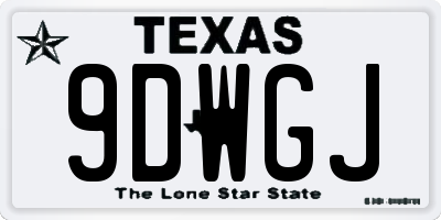 TX license plate 9DWGJ