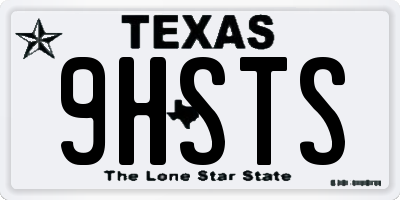 TX license plate 9HSTS