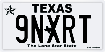 TX license plate 9NXRT