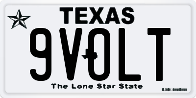 TX license plate 9VOLT