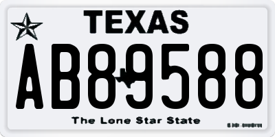 TX license plate AB89588