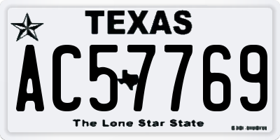 TX license plate AC57769