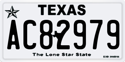 TX license plate AC82979