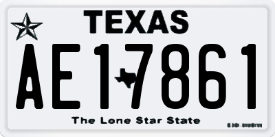 TX license plate AE17861