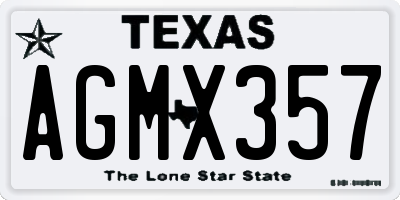 TX license plate AGMX357