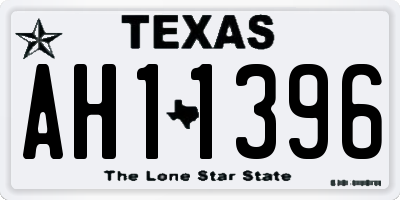 TX license plate AH11396