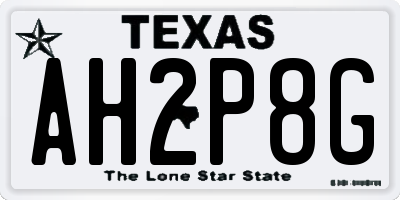 TX license plate AH2P8G