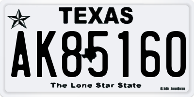 TX license plate AK85160