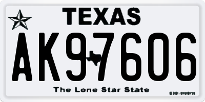 TX license plate AK97606