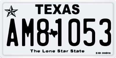 TX license plate AM81053