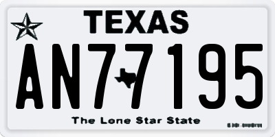 TX license plate AN77195