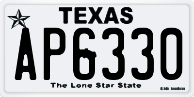 TX license plate AP6330