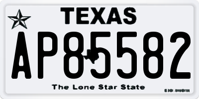 TX license plate AP85582