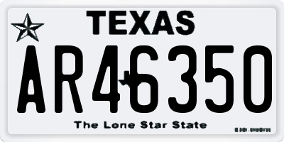 TX license plate AR46350