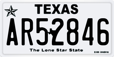 TX license plate AR52846