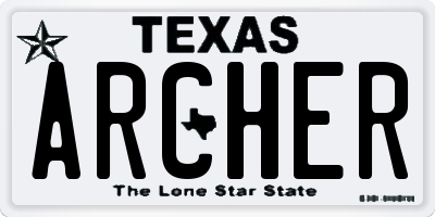 TX license plate ARCHER