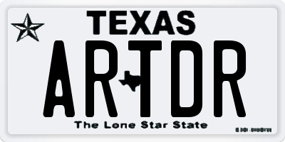 TX license plate ARTDR