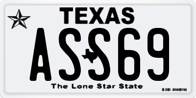 TX license plate ASS69