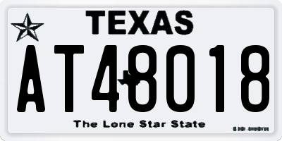 TX license plate AT48018