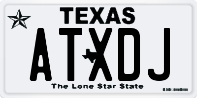 TX license plate ATXDJ