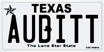 TX license plate AUDITT