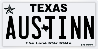 TX license plate AUSTINN