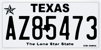 TX license plate AZ85473