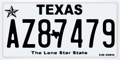 TX license plate AZ87479