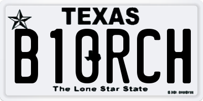 TX license plate B10RCH