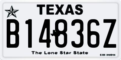 TX license plate B14836Z