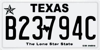 TX license plate B23794C