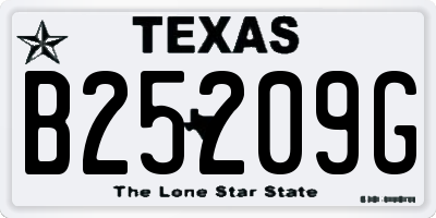TX license plate B25209G
