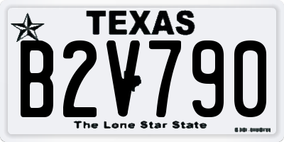 TX license plate B2V790