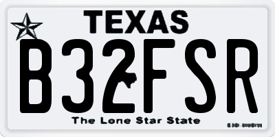 TX license plate B32FSR