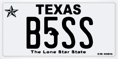 TX license plate B5SS