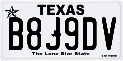 TX license plate B8J9DV